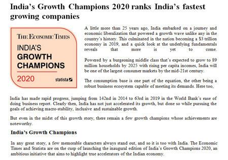 Ramkrishna Forgings – Among top 150 fastest growing companies